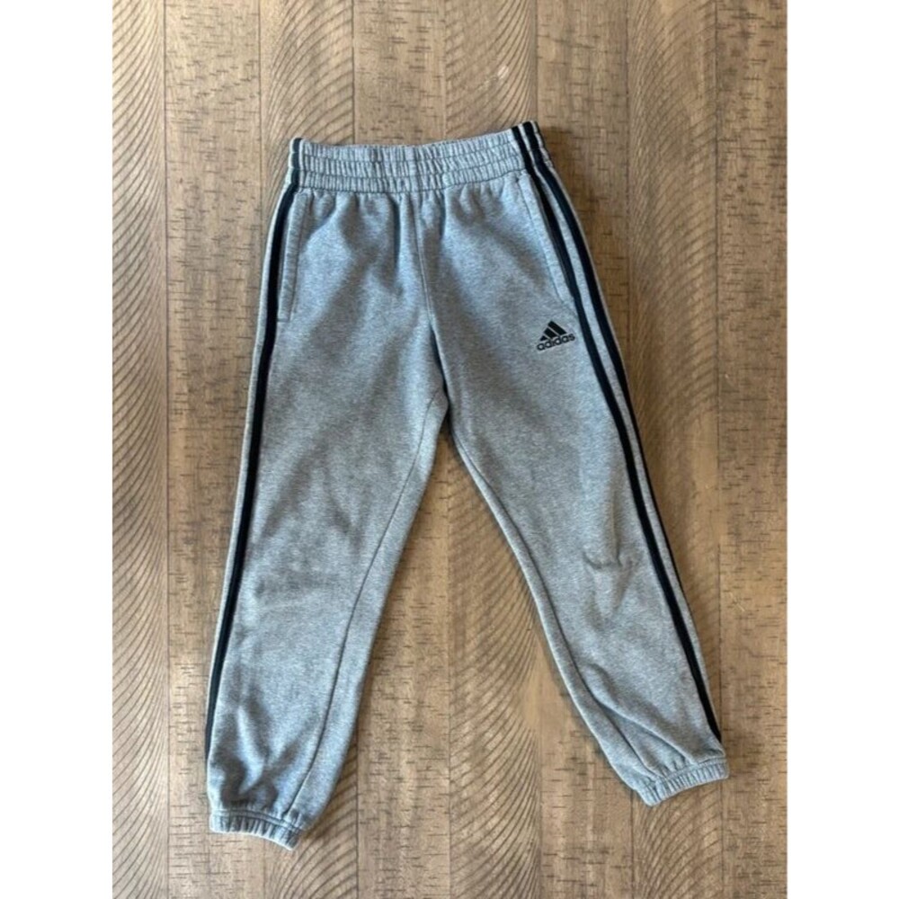 Adidas Boys Gray Swestpants - Youth 8
